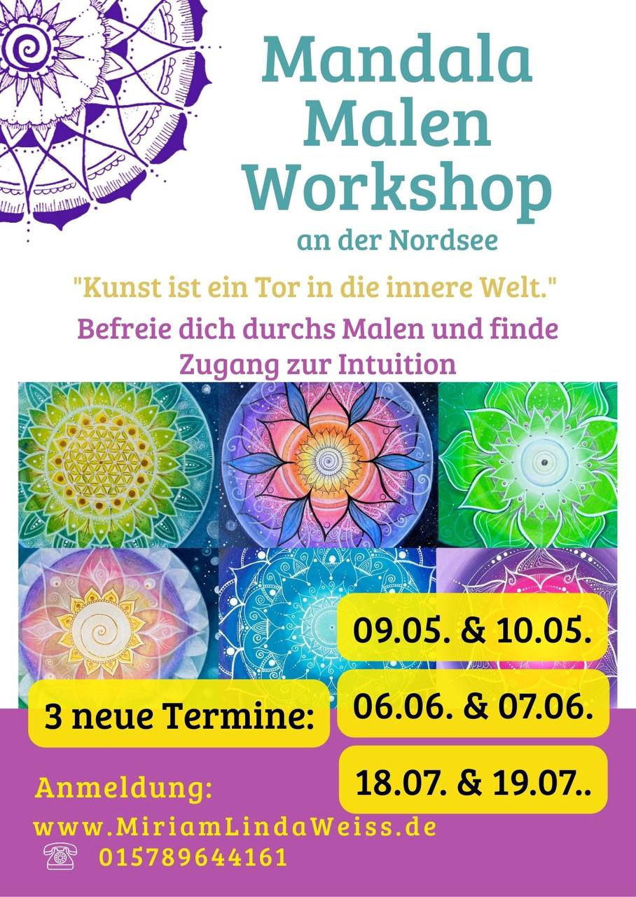 Mandala Malen Workshop an der Nordsee