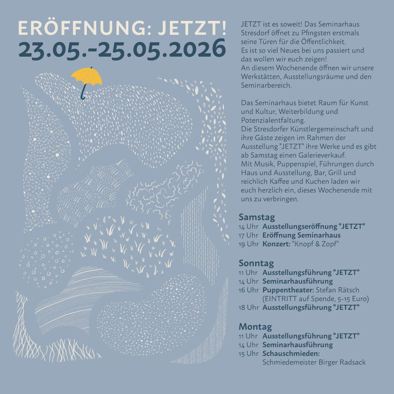 Ausstellung 'JETZT' und Eröffnung Seminarhaus Stresdorf