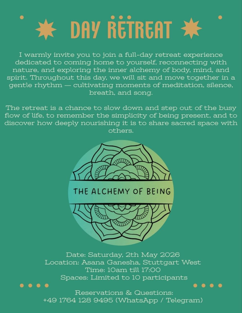 Tages-Retreat – The Alchemy of Being
