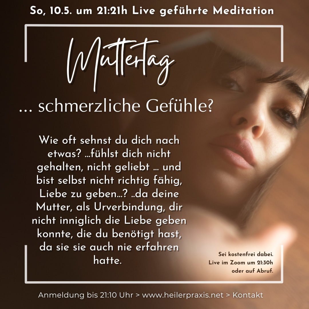 Live geführte Meditation: Mutterliebe und Urvertrauen