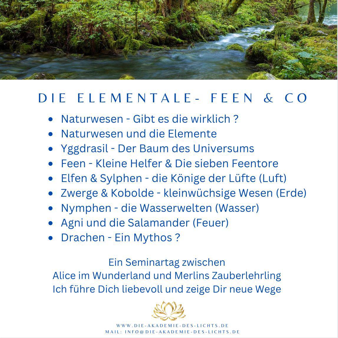 Seminar über die Elementale – Feen & Co