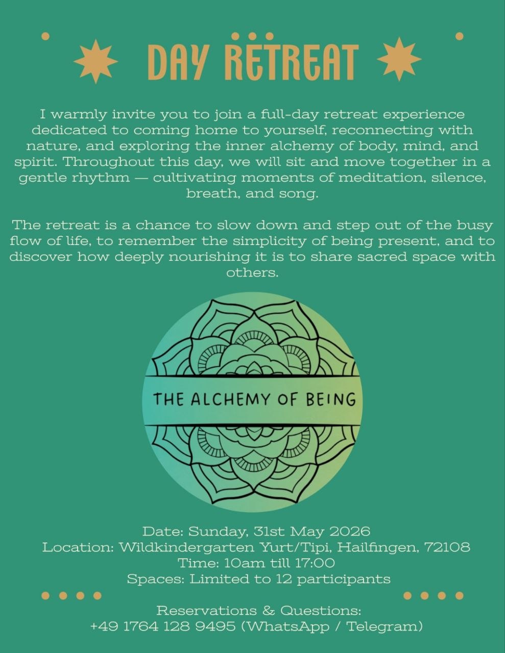 Tages-Retreat – The Alchemy of Being
