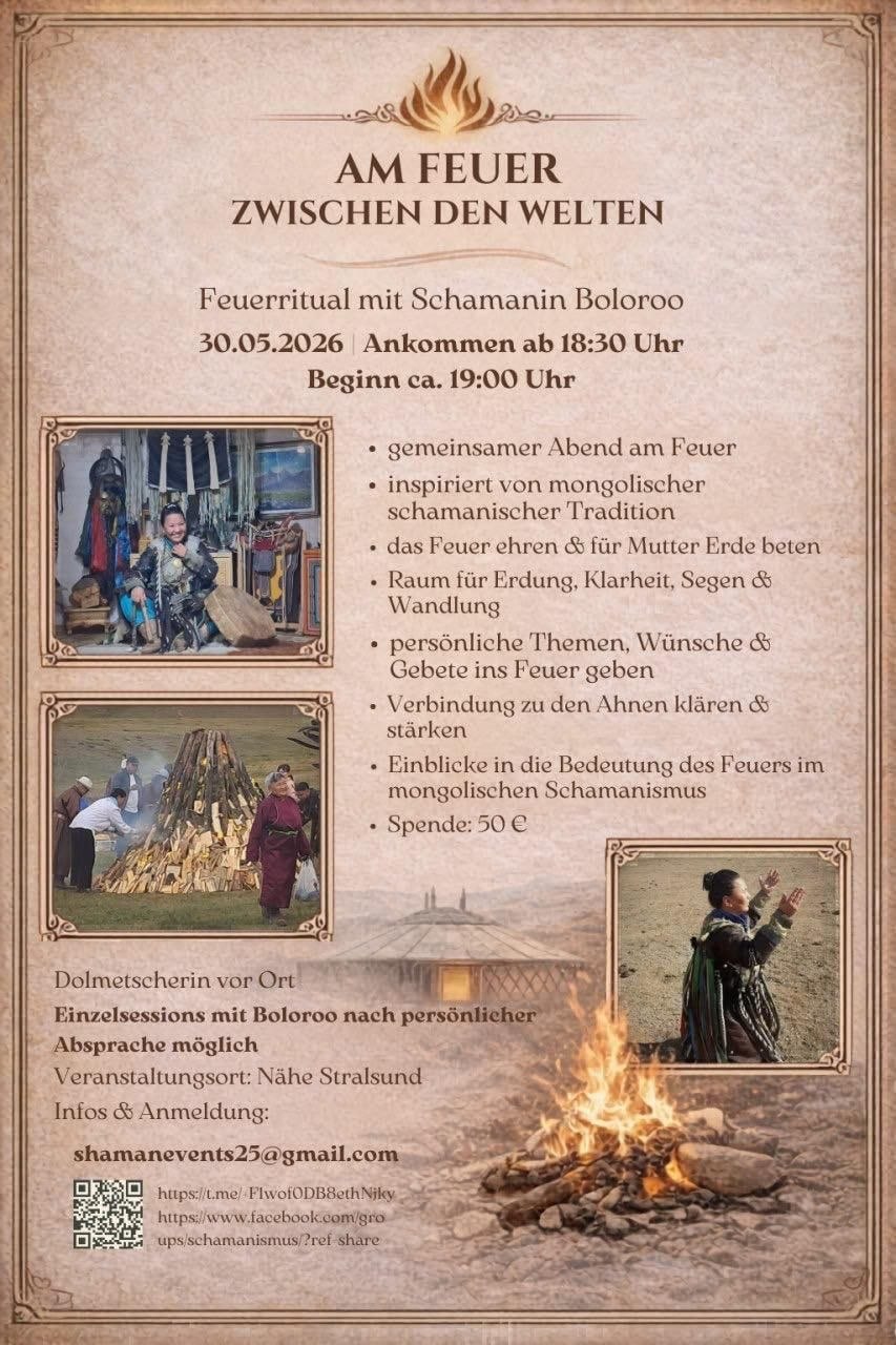 Feuerritual mit Schamanin Boloroo