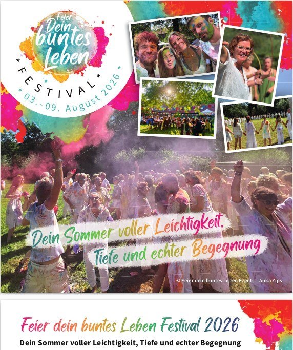 Feier dein buntes Leben