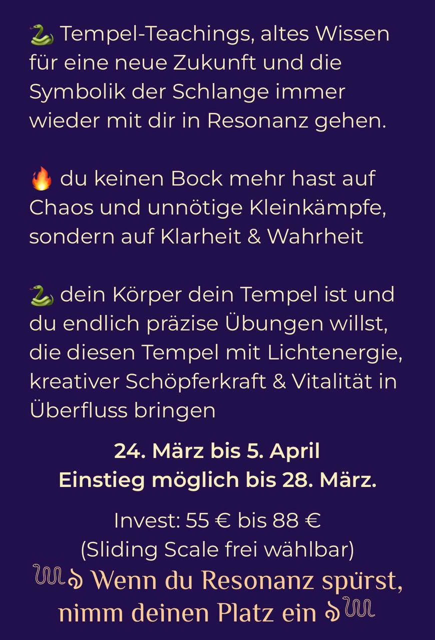 Tempel-Teachings: Wellenzauber der roten Schlange