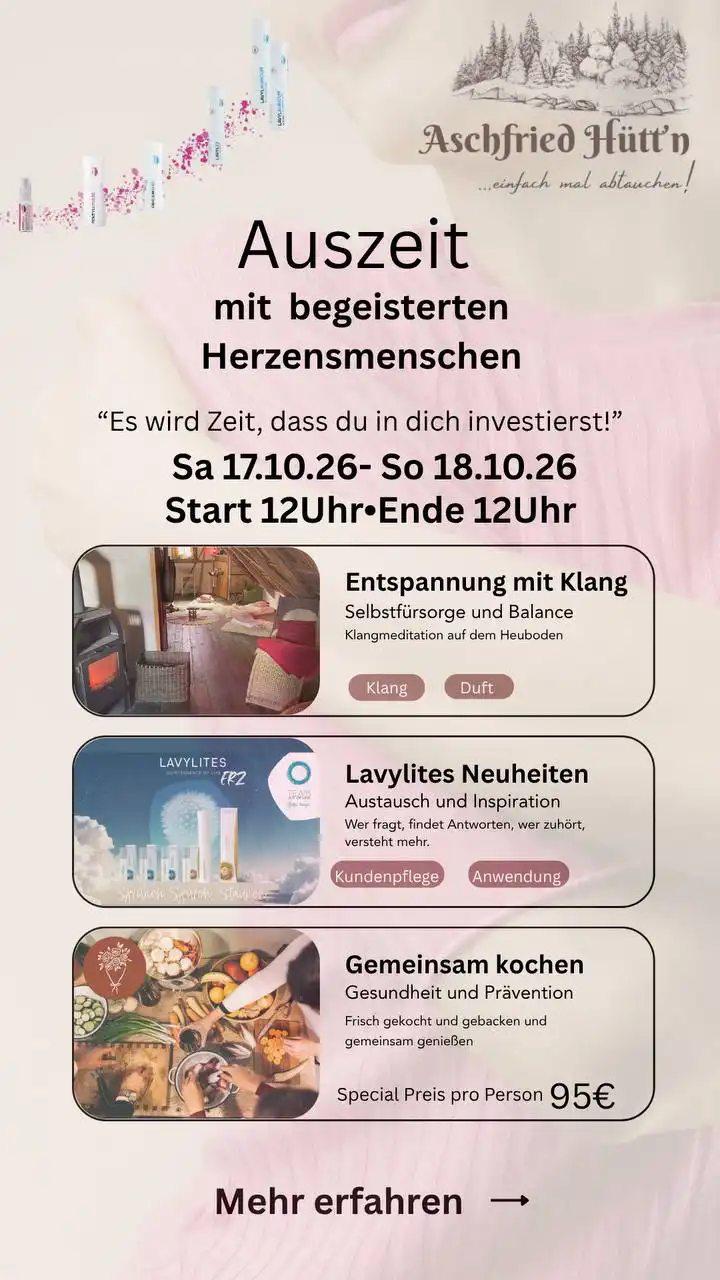 Auszeit mit begeisterten Menschen