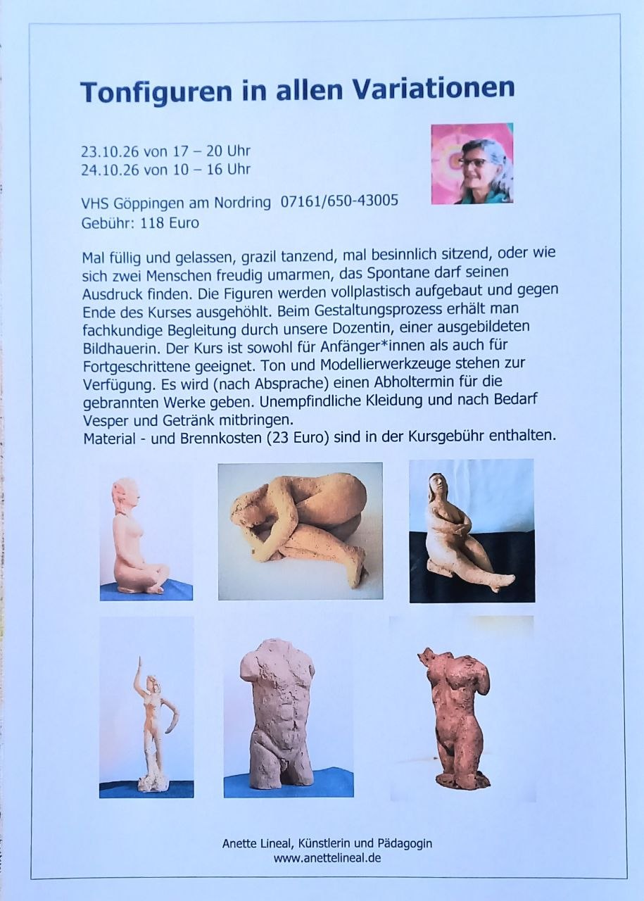 Deine Hände erschaffen einen Körper aus Ton