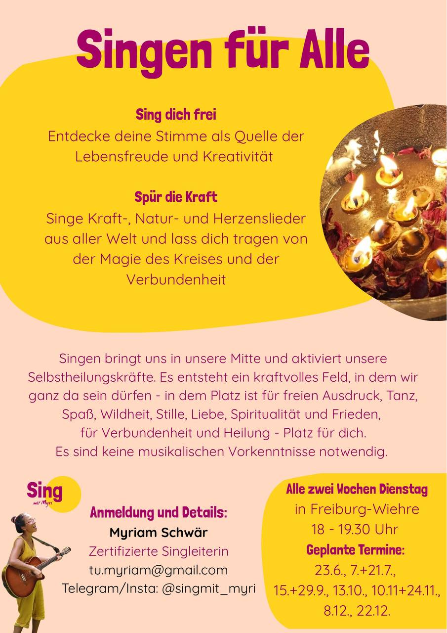 Dienstags-Singen in der Wiehre