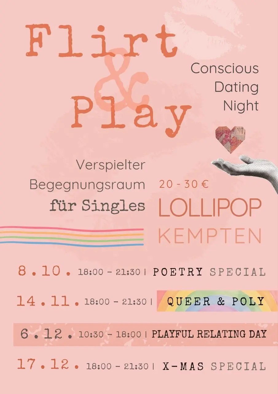 FLIRT & PLAY - Conscious Dating Night - POETRY SPECIAL mit Pierre Lischke