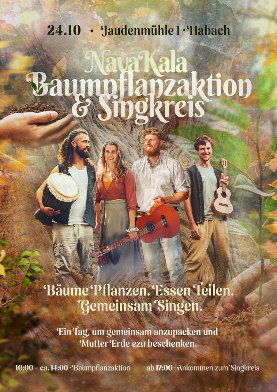 Gemeinsame Baumpflanzung und Singkreis