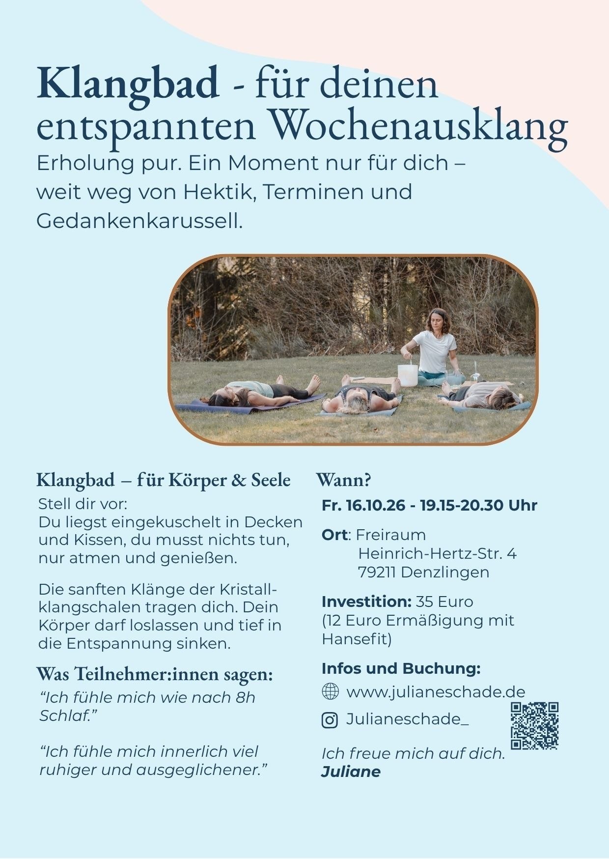 Klangbad zum Wochenausklang