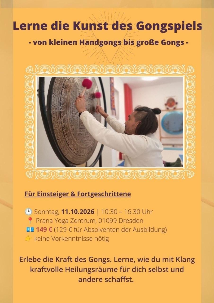 Lerne die Kunst des Gong-Spiels – Einführungskurs mit Sudip aus Nepal