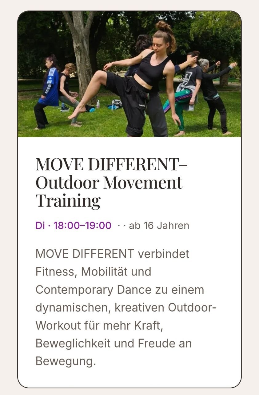 Move Different Outdoor Movement Training