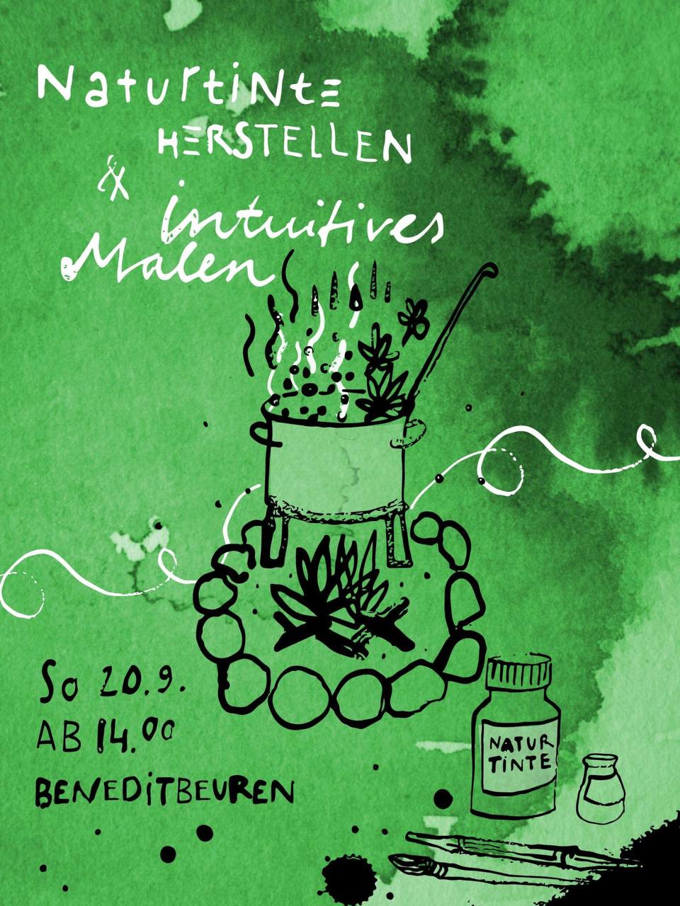 Natur Tinten Herstellen und Intuitives Malen