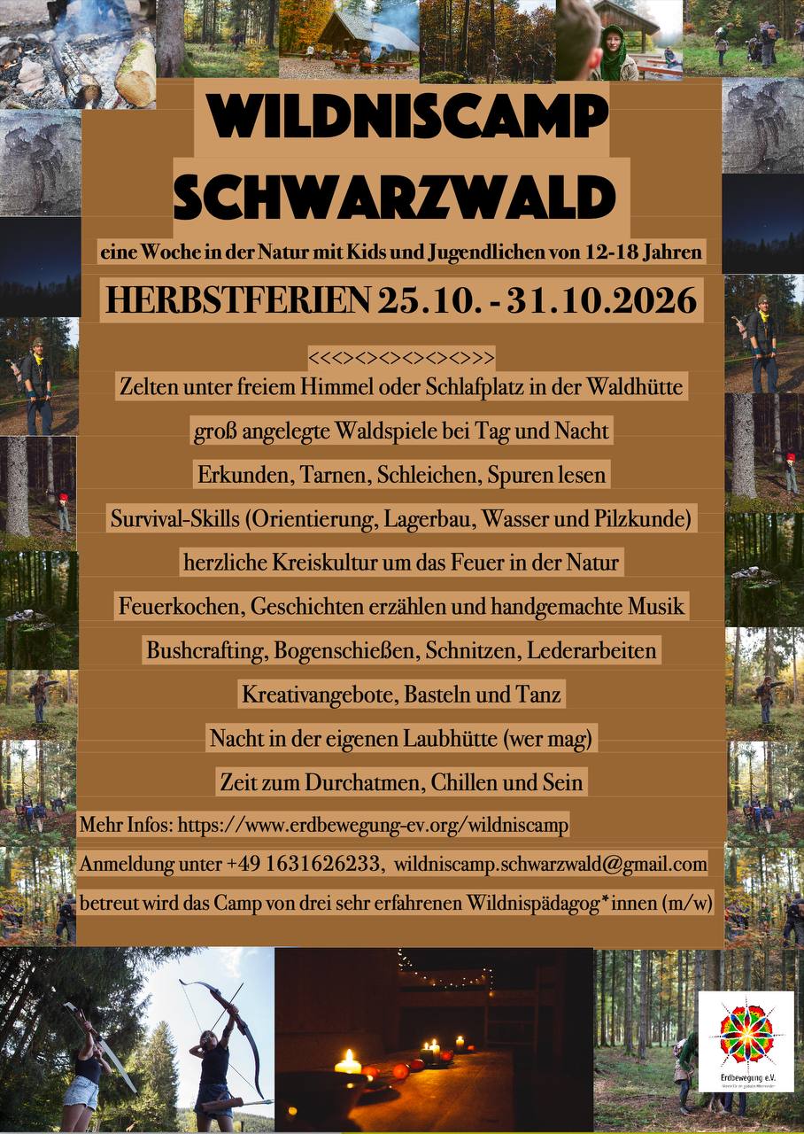 Wildniscamp für Kids und Jugendliche 12-18 Jahren
