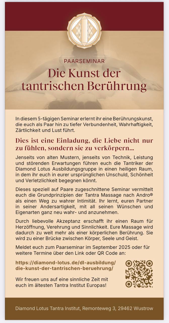 Paarseminar - Die Kunst der tantrischen Berührung