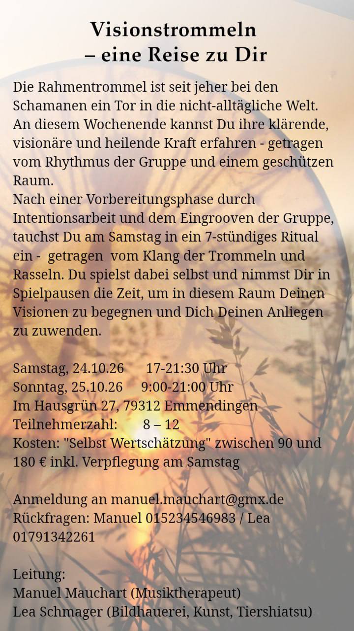 Wochenendretreat - Schamanentrommel Klangraum