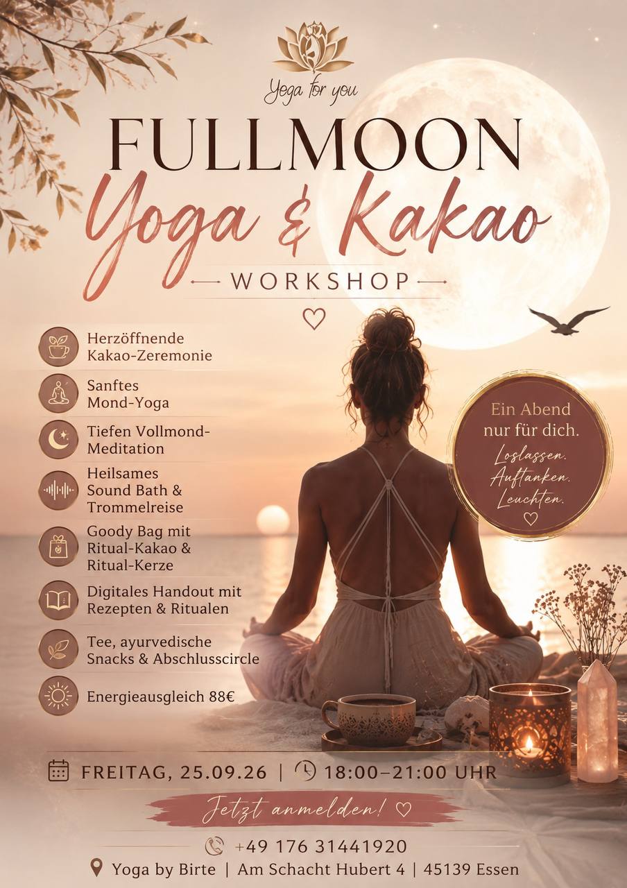 FULLMOON YOGA & KAKAO – Ein Abend für deine Seele