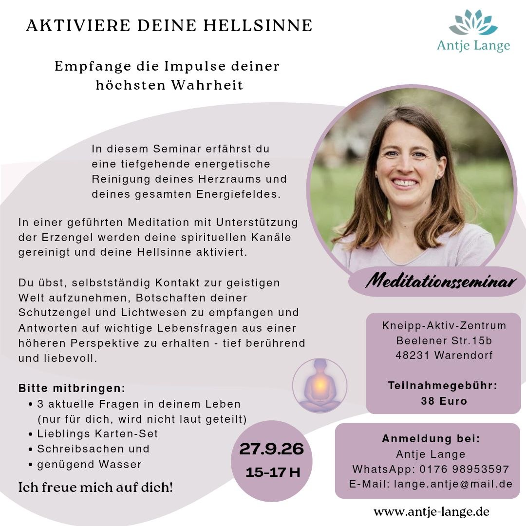 Aktiviere deine Hellsinne - Meditationsseminar mit Erzengel Gabriel