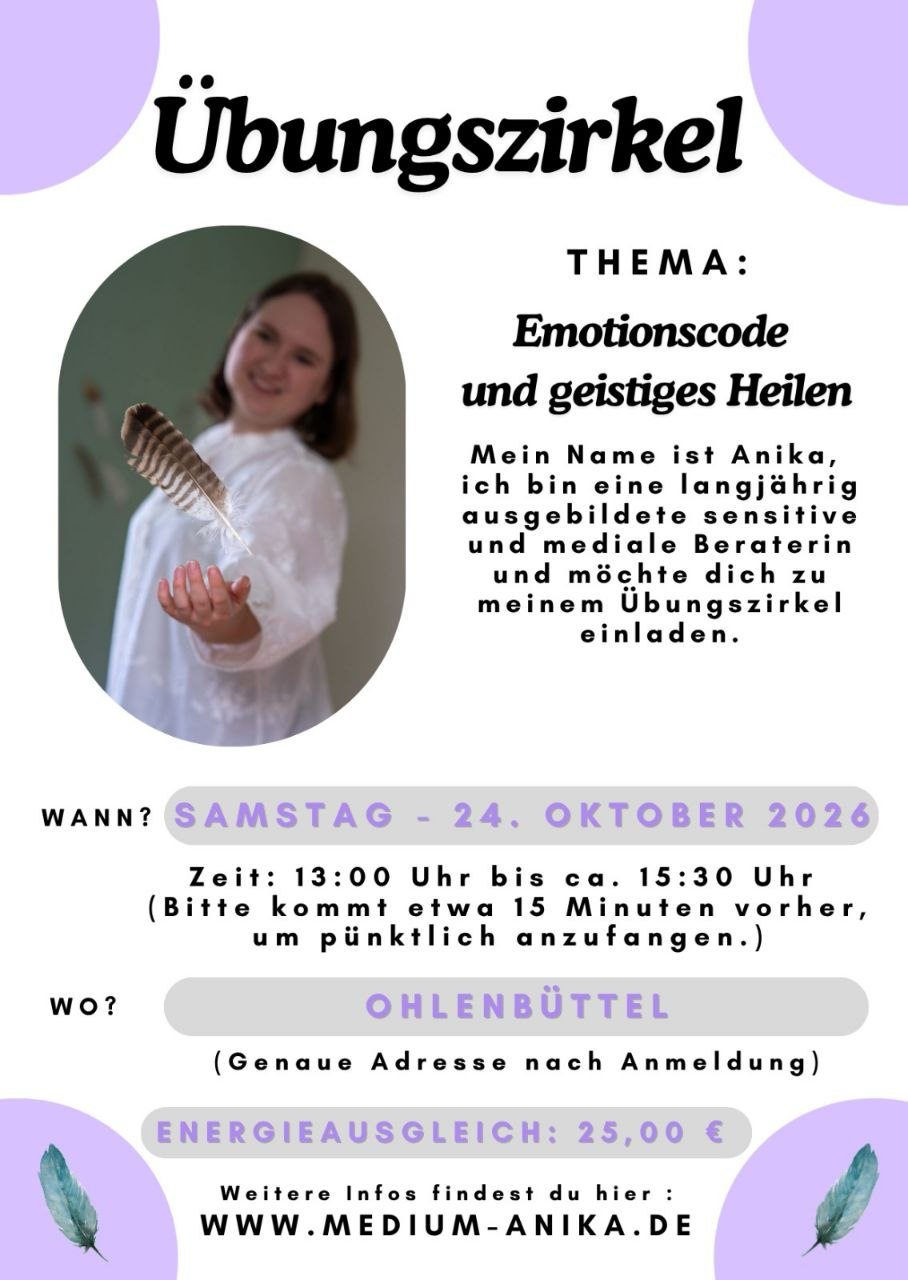 Übungszirkel Emotionscode & geistiges Heilen