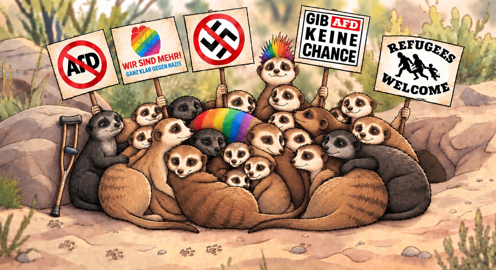 Kuscheln gegen Rechts